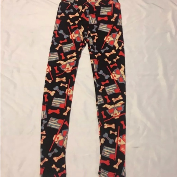 Lularoe Outfit Classic T & Leggings dogs NWT Gray - Picture 3 of 8